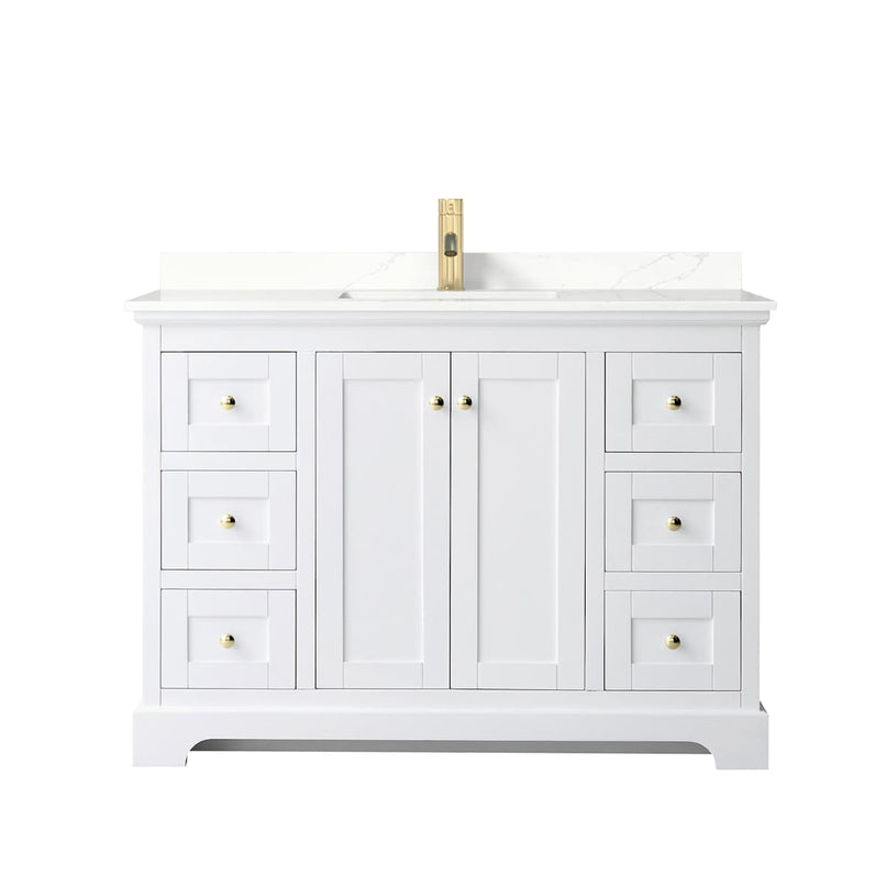 Avery 48" Free Standing Single Basin Vanity Set with Cabinet and Quartz Vanity Top - image 12