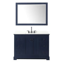 Avery 48" Free Standing Single Basin Vanity Set with Cabinet, Quartz Vanity Top, and Framed Mirror - image 2