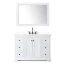 Avery 48" Free Standing Single Basin Vanity Set with Cabinet, Quartz Vanity Top, and Framed Mirror - image 16