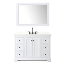 Avery 48" Free Standing Single Basin Vanity Set with Cabinet, Quartz Vanity Top, and Framed Mirror - image 17