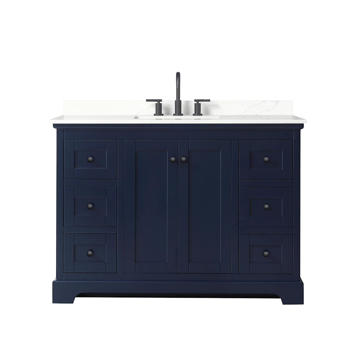 Avery 48" Free Standing Single Basin Vanity Set with Cabinet and Quartz Vanity Top