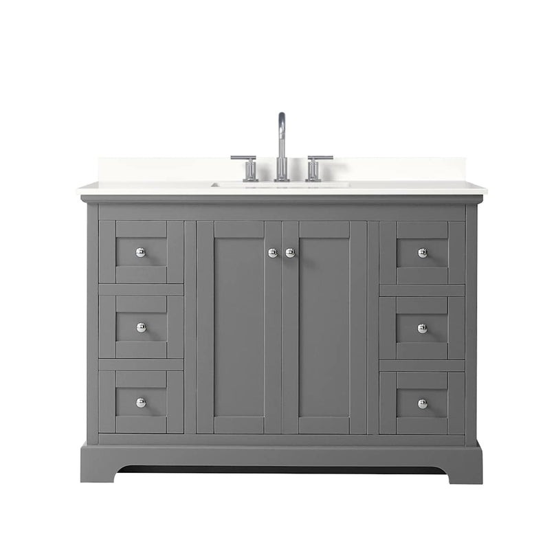 Avery 48" Free Standing Single Basin Vanity Set with Cabinet and Quartz Vanity Top - image 15