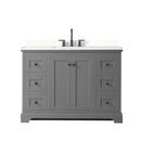 Avery 48" Free Standing Single Basin Vanity Set with Cabinet and Quartz Vanity Top - image 17