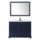 Avery 48" Free Standing Single Basin Vanity Set with Cabinet, Cultured Marble Vanity Top, and Framed Mirror - image 7