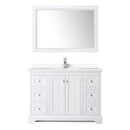 Avery 48" Free Standing Single Basin Vanity Set with Cabinet, Cultured Marble Vanity Top, and Framed Mirror - image 9