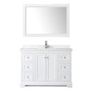 Avery 48" Free Standing Single Basin Vanity Set with Cabinet, Cultured Marble Vanity Top, and Framed Mirror - image 10
