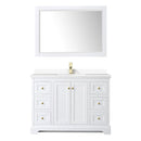 Avery 48" Free Standing Single Basin Vanity Set with Cabinet, Cultured Marble Vanity Top, and Framed Mirror - image 11