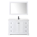 Avery 48" Free Standing Single Basin Vanity Set with Cabinet, Cultured Marble Vanity Top, and Framed Mirror - image 12