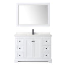 Avery 48" Free Standing Single Basin Vanity Set with Cabinet, Cultured Marble Vanity Top, and Framed Mirror - image 13