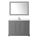Avery 48" Free Standing Single Basin Vanity Set with Cabinet, Cultured Marble Vanity Top, and Framed Mirror - image 15
