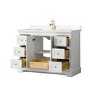 Avery 48" Free Standing Single Basin Vanity Set with Cabinet and Cultured Marble Vanity Top - image 3