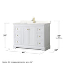 Avery 48" Free Standing Single Basin Vanity Set with Cabinet and Cultured Marble Vanity Top - image 5