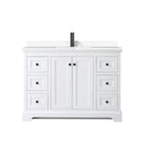 Avery 48" Free Standing Single Basin Vanity Set with Cabinet and Cultured Marble Vanity Top - image 11
