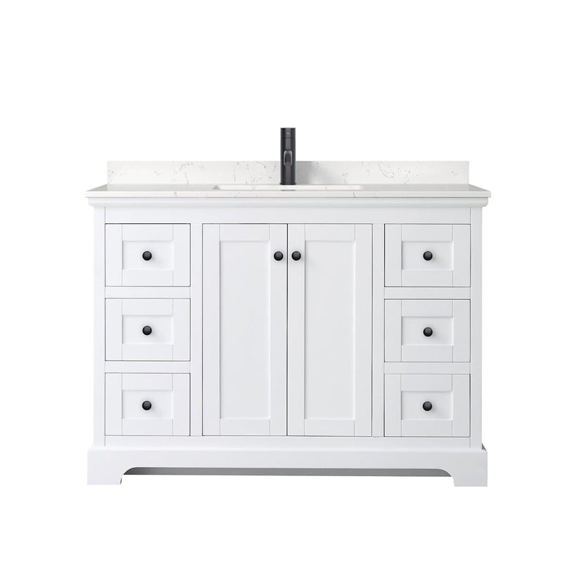Avery 48" Free Standing Single Basin Vanity Set with Cabinet and Cultured Marble Vanity Top - image 12
