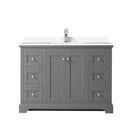 Avery 48" Free Standing Single Basin Vanity Set with Cabinet and Cultured Marble Vanity Top - image 13