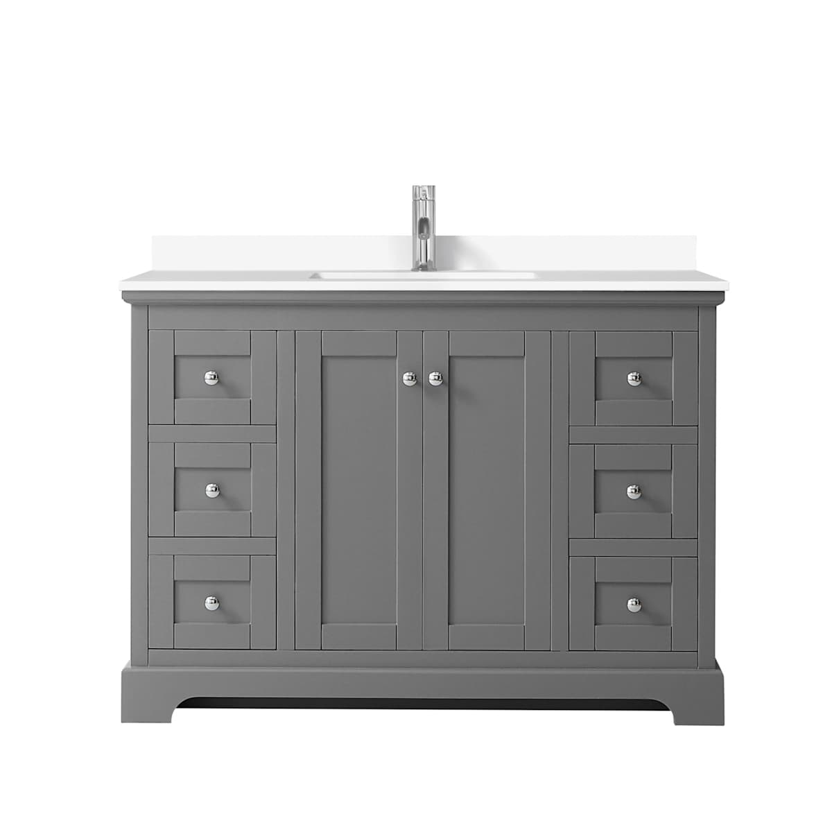 Avery 48" Free Standing Single Basin Vanity Set with Cabinet and Cultured Marble Vanity Top - image 13