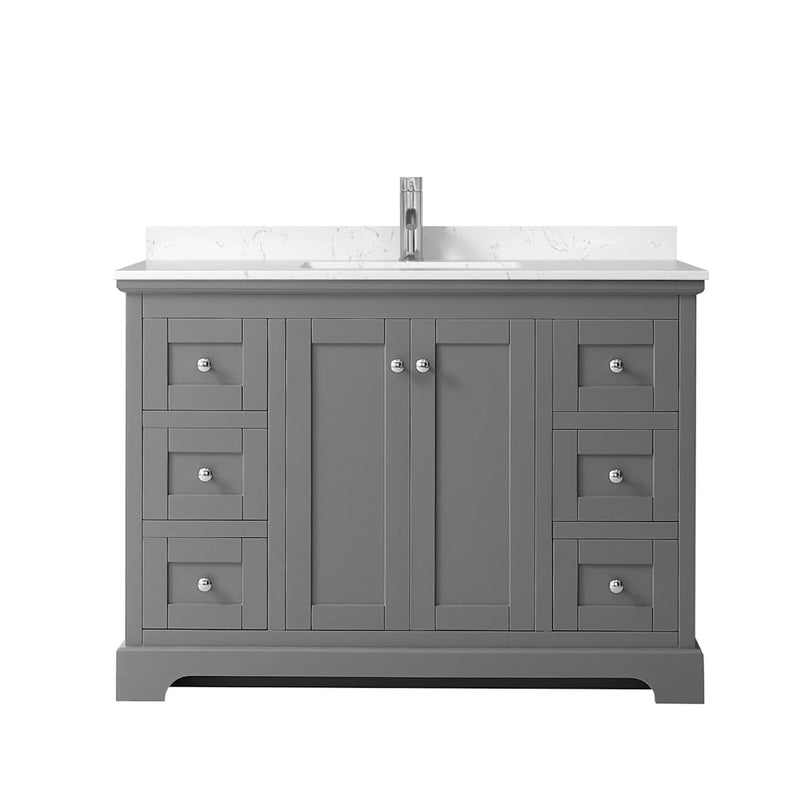 Avery 48" Free Standing Single Basin Vanity Set with Cabinet and Cultured Marble Vanity Top - image 14