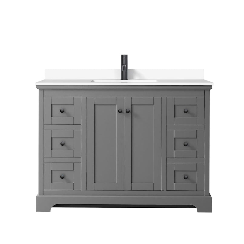 Avery 48" Free Standing Single Basin Vanity Set with Cabinet and Cultured Marble Vanity Top - image 15