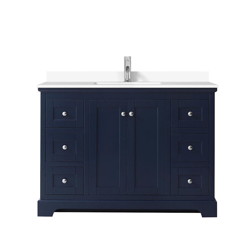 Avery 48" Free Standing Single Basin Vanity Set with Cabinet and Cultured Marble Vanity Top - image 19