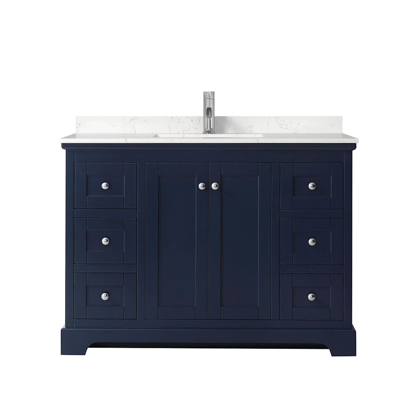 Avery 48" Free Standing Single Basin Vanity Set with Cabinet and Cultured Marble Vanity Top - image 20