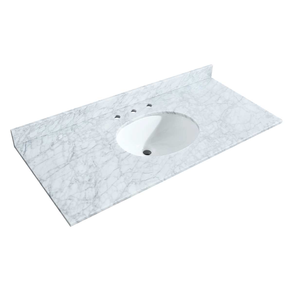 Avery 48" Free Standing Single Basin Vanity Set with Cabinet, Marble Vanity Top, and Framed Mirror - image 7