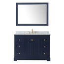 Avery 48" Free Standing Single Basin Vanity Set with Cabinet, Marble Vanity Top, and Framed Mirror - image 15