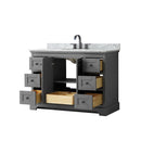 Avery 48" Free Standing Single Basin Vanity Set with Cabinet and Marble Vanity Top - image 8