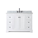 Avery 48" Free Standing Single Basin Vanity Set with Cabinet and Marble Vanity Top - image 9