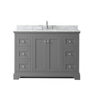Avery 48" Free Standing Single Basin Vanity Set with Cabinet and Marble Vanity Top - image 14