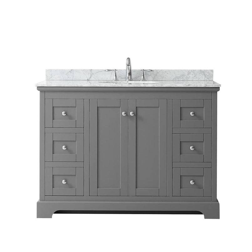 Avery 48" Free Standing Single Basin Vanity Set with Cabinet and Marble Vanity Top - image 14