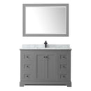 Avery 48" Free Standing Single Basin Vanity Set with Cabinet, Marble Vanity Top, and Framed Mirror - image 9