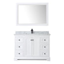 Avery 48" Free Standing Single Basin Vanity Set with Cabinet, Marble Vanity Top, and Framed Mirror - image 12