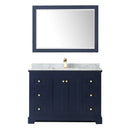Avery 48" Free Standing Single Basin Vanity Set with Cabinet, Marble Vanity Top, and Framed Mirror - image 15