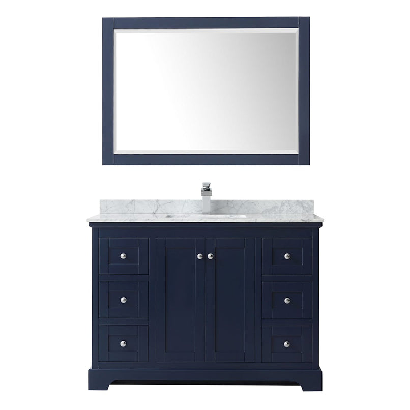 Avery 48" Free Standing Single Basin Vanity Set with Cabinet, Marble Vanity Top, and Framed Mirror - image 20