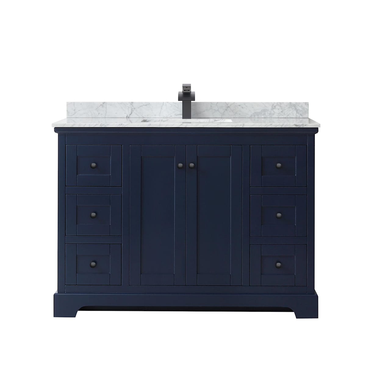 Avery 48" Free Standing Single Basin Vanity Set with Cabinet and Marble Vanity Top