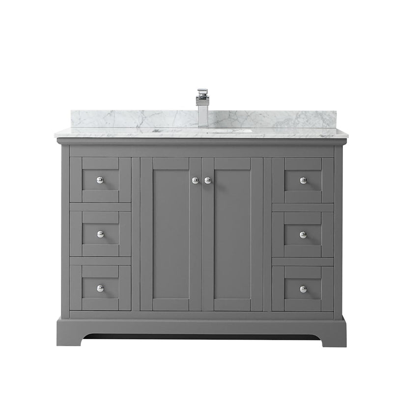 Avery 48" Free Standing Single Basin Vanity Set with Cabinet and Marble Vanity Top - image 14