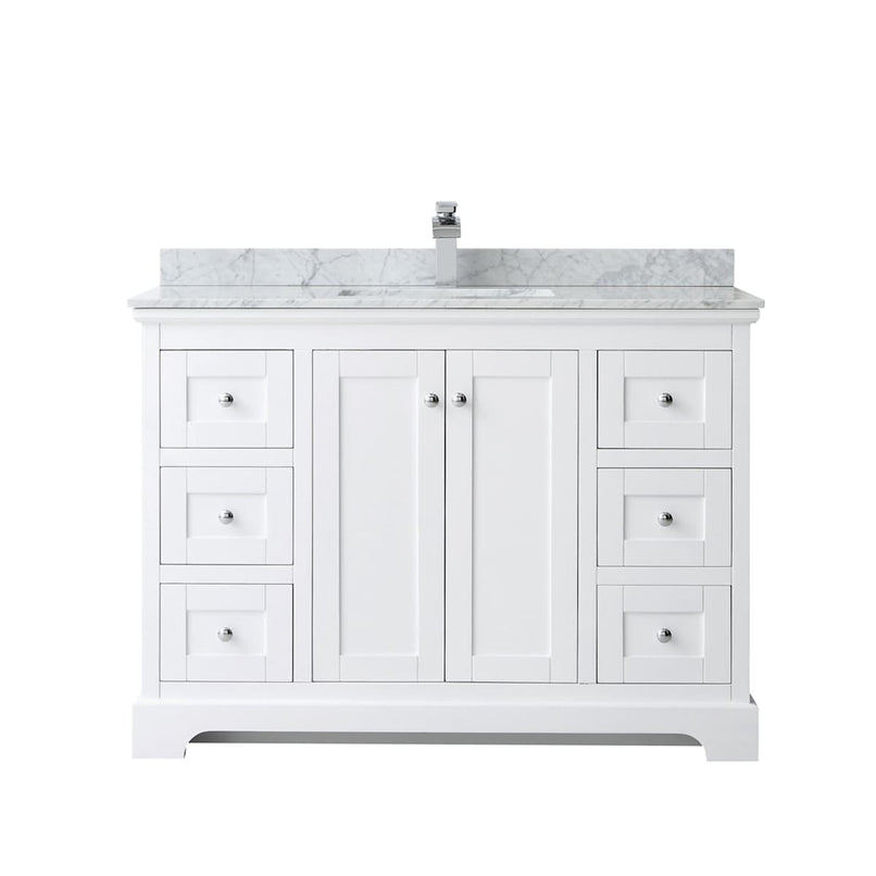 Avery 48" Free Standing Single Basin Vanity Set with Cabinet and Marble Vanity Top - image 16