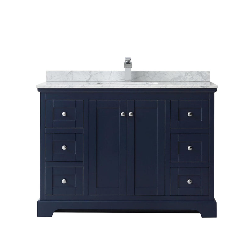 Avery 48" Free Standing Single Basin Vanity Set with Cabinet and Marble Vanity Top - image 17