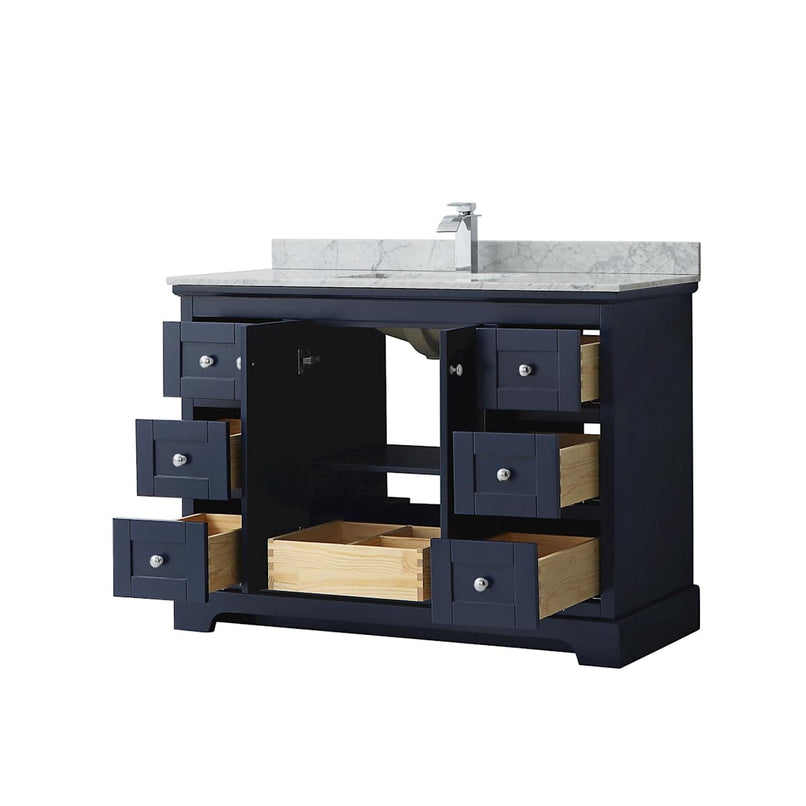 Avery 48" Free Standing Single Basin Vanity Set with Cabinet and Marble Vanity Top - image 18