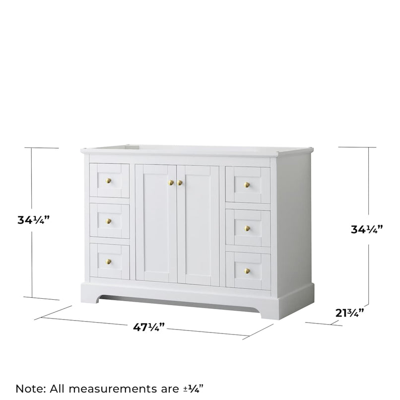 Avery 48" Single Free Standing Vanity Cabinet - Less Vanity Top - image 3