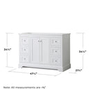 Avery 48" Single Free Standing Vanity Cabinet - Less Vanity Top - image 11