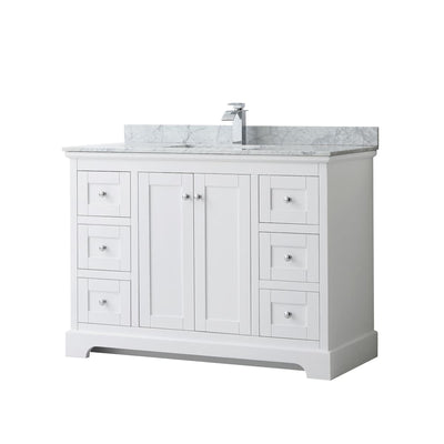Avery 48" Free Standing Single Basin Vanity Set with Cabinet and Marble Vanity Top - image 1