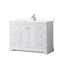 Avery 48" Free Standing Single Basin Vanity Set with Cabinet and Quartz Vanity Top - image 1