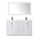Avery 60" Free Standing Double Basin Vanity Set with Cabinet, Quartz Vanity Top, and Framed Mirror - image 16