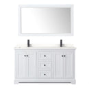 Avery 60" Free Standing Double Basin Vanity Set with Cabinet, Quartz Vanity Top, and Framed Mirror - image 18