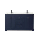 Avery 60" Free Standing Double Basin Vanity Set with Cabinet and Quartz Vanity Top - image 2