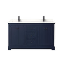 Avery 60" Free Standing Double Basin Vanity Set with Cabinet and Quartz Vanity Top - image 7