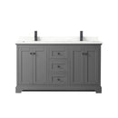 Avery 60" Free Standing Double Basin Vanity Set with Cabinet and Quartz Vanity Top - image 10