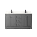 Avery 60" Free Standing Double Basin Vanity Set with Cabinet and Quartz Vanity Top - image 11
