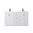 Avery 60" Free Standing Double Basin Vanity Set with Cabinet and Quartz Vanity Top - image 14